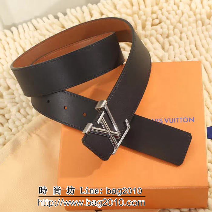 路易威登LV Louis Vuitton風格休閒 品牌印記,雙面皮革配色高端男士皮帶 LHG1187